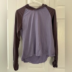 Colour block Purple Nike lightweight Dri-Fit Hoodie sz M